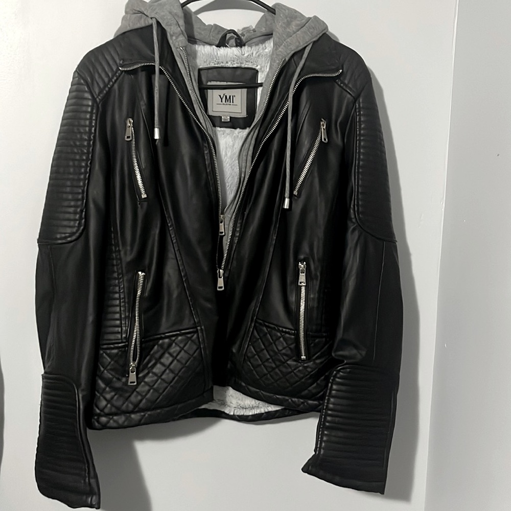 Faux leather jacket